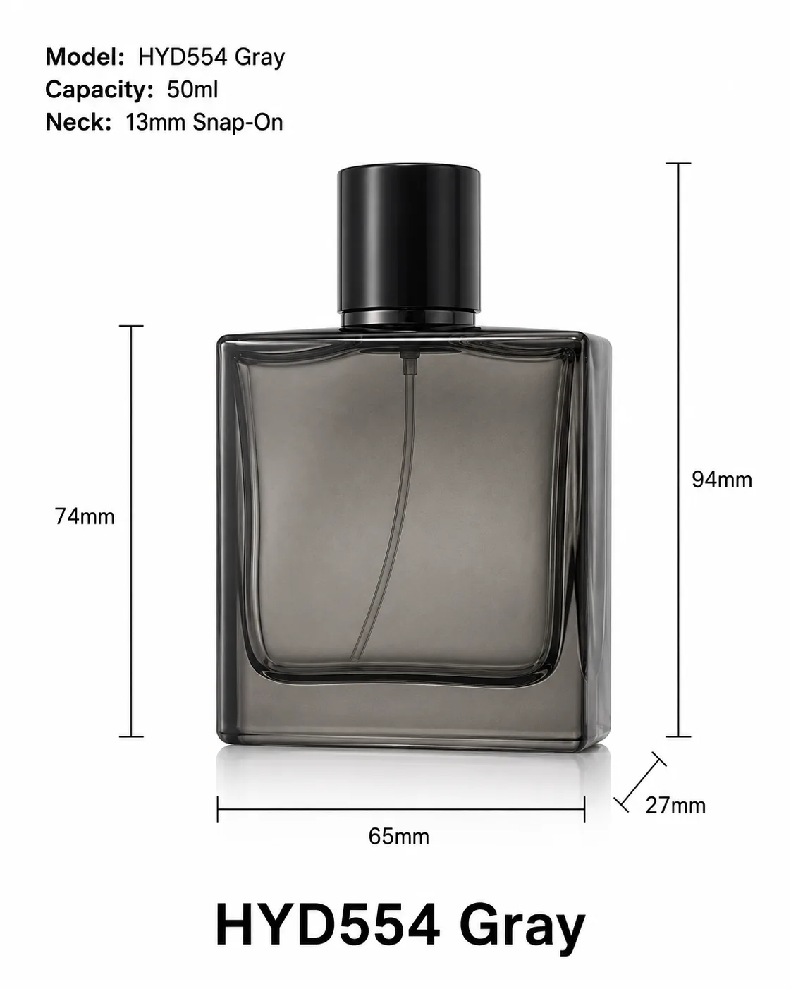 HYD554 Gray perfume bottle